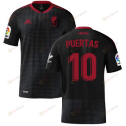 Antonio Puertas 10 Granada 2022-23 Away Jersey - Black