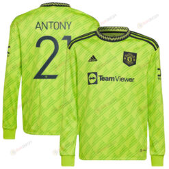 Antony 21 Manchester United 2022/23 Third Long Sleeve Jersey - Men