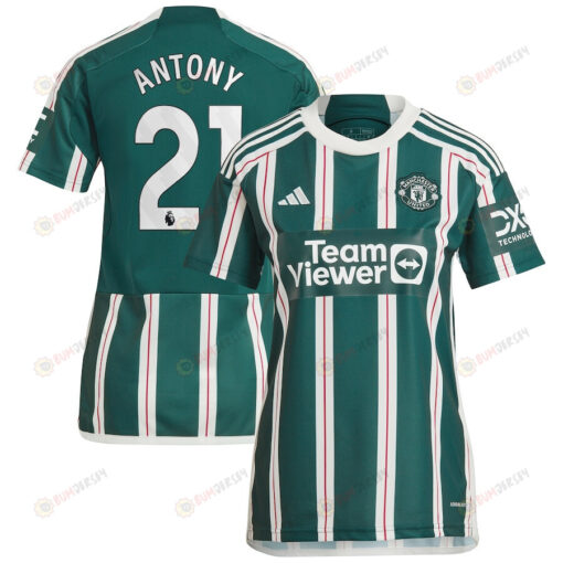 Antony 21 Manchester United 2023/24 Away Women Jersey - Green