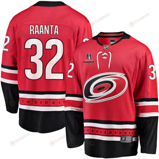 Antti Raanta 32 Carolina Hurricanes Stanley Cup 2023 Playoffs Patch Home Breakaway Men Jersey - Red