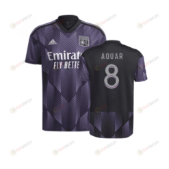 Aouar 8 Olympique Lyon 2022-2023 Third Men Jersey - Purple