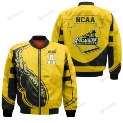 Appalachian State Mountaineers Bomber Jacket 3D Printed - Fire Football