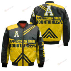 Appalachian State Mountaineers Football Bomber Jacket 3D Printed - Stripes Cross Shoulders