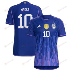 Argentina Champions Three Stars Lionel Messi 10 Men Away Jersey