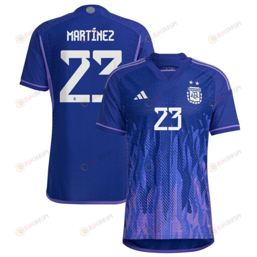 Argentina National Team 2022-23 Emiliano Mart?nez 23 Away Men Jersey - Purple