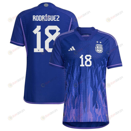 Argentina National Team 2022-23 Guido Rodr?guez 18 Away Men Jersey - Purple