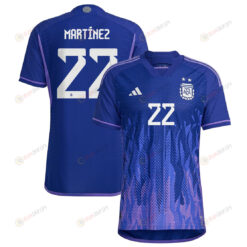 Argentina National Team 2022-23 Lautaro Mart?nez 22 Away Men Jersey - Purple