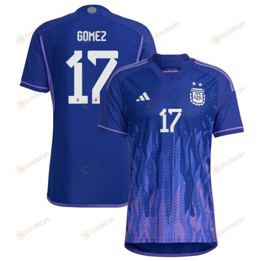 Argentina National Team 2022-23 Qatar World Cup Alejandro Gomez 17 Away Men Jersey