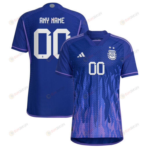 Argentina National Team 2022-23 Qatar World Cup Custom 00 Away Men Jersey