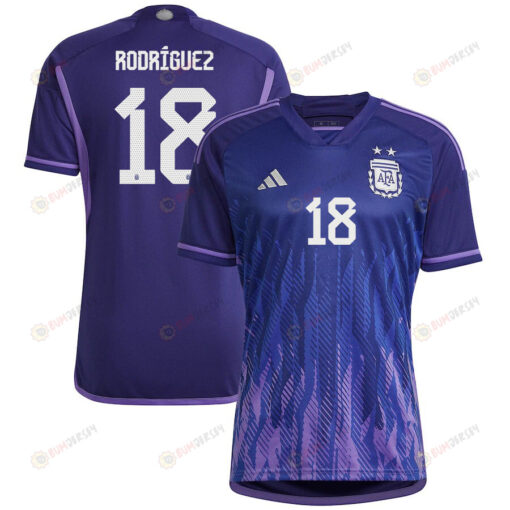 Argentina National Team 2022-23 Qatar World Cup Guido Rodr?guez 18 Away Women Jersey