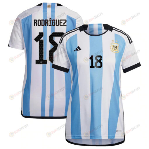 Argentina National Team 2022-23 Qatar World Cup Guido Rodr?guez 18 Home Women Jersey