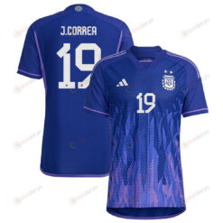 Argentina National Team 2022-23 Qatar World Cup Joaquin Correa 19 Away Men Jersey