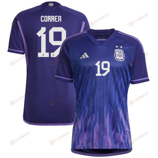 Argentina National Team 2022-23 Qatar World Cup Joaqu?n Correa 19 Away Women Jersey