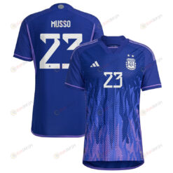 Argentina National Team 2022-23 Qatar World Cup Juan Musso 23 Away Men Jersey