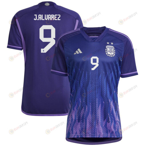 Argentina National Team 2022-23 Qatar World Cup Juli?n ?lvarez 9 Away Women Jersey