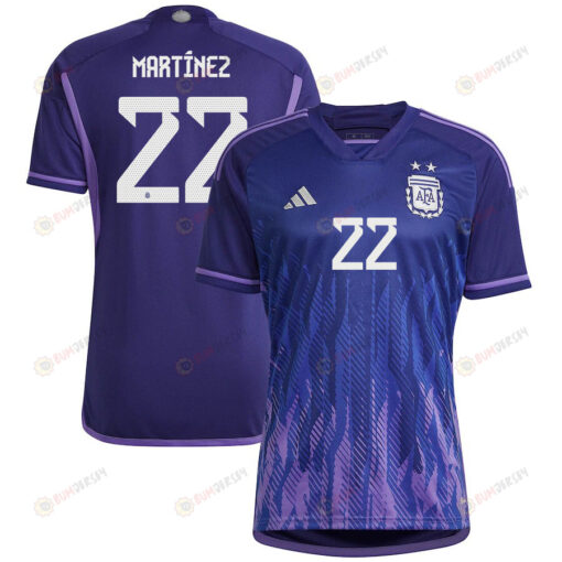 Argentina National Team 2022-23 Qatar World Cup Lautaro Mart?nez 22 Away Women Jersey