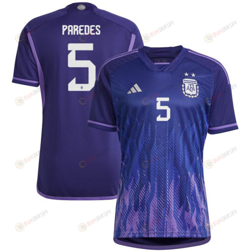 Argentina National Team 2022-23 Qatar World Cup Leandro Paredes 5 Away Women Jersey