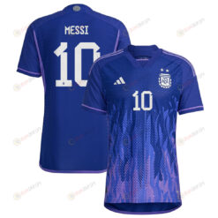 Argentina National Team 2022-23 Qatar World Cup Lionel Messi 10 Away Men Jersey