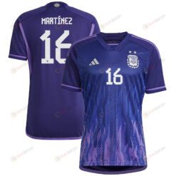 Argentina National Team 2022-23 Qatar World Cup Lisandro Mart?nez 16 Away Women Jersey