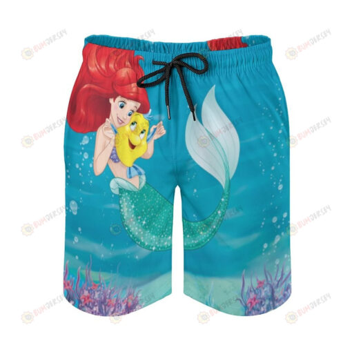 Ariel Make Time For Buddies Hawaiian Shorts Summer Shorts Men Shorts - Print Shorts