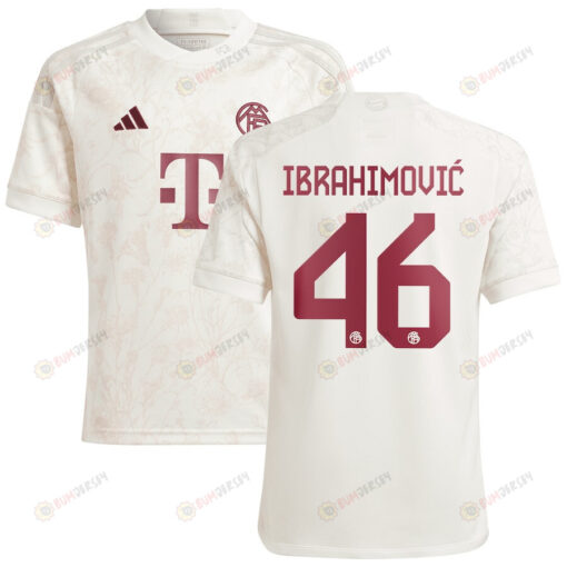 Arijon Ibrahimovi? 46 Bayern Munich 2023/24 Third Youth Jersey - White