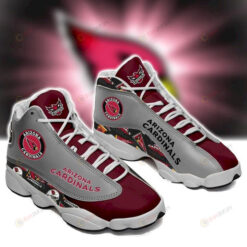 Arizona Cardinals Air Jordan 13 Shoes Sneakers In Gray And Red