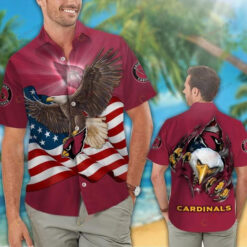 Arizona Cardinals American Flag ??Hawaiian Shirt