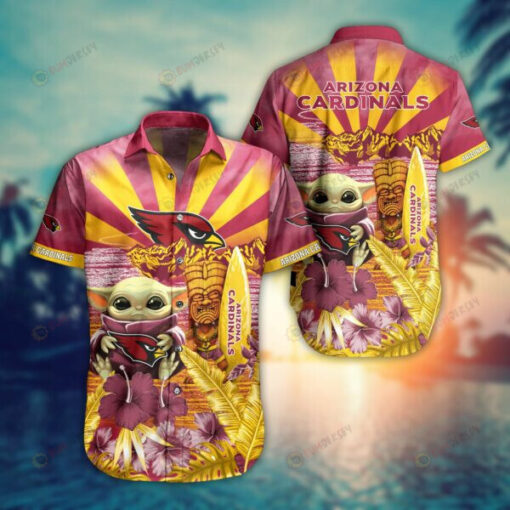 Arizona Cardinals Baby Yoda Summer ??3D Printed Hawaiian Shirt