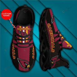 Arizona Cardinals Beehive Pattern Custom Name 3D Max Soul Sneaker Shoes