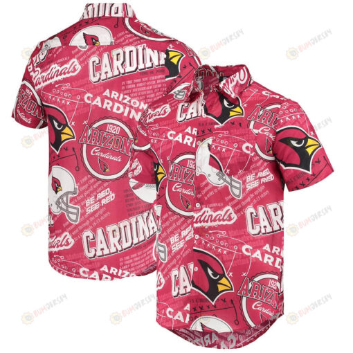 Arizona Cardinals Cardinal Thematic Button-Up Hawaiian Shirt