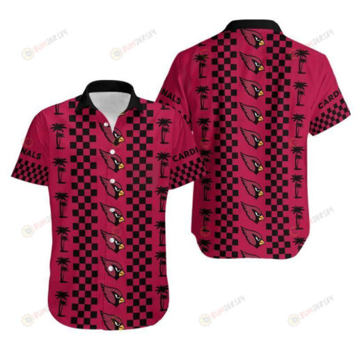 Arizona Cardinals Coconut Trees Cross Pattern ??Hawaiian Shirt