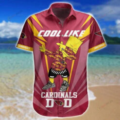 Arizona Cardinals Curved Hawaiian Shirt Beach Short Sleeve