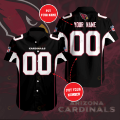 Arizona Cardinals Custom Name And Number Curved Hawaiian Shirt
