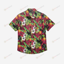 Arizona Cardinals Floral Button Up Hawaiian Shirt