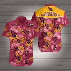 Arizona Cardinals Floral Summer Pattern ??3D Printed Hawaiian Shirt