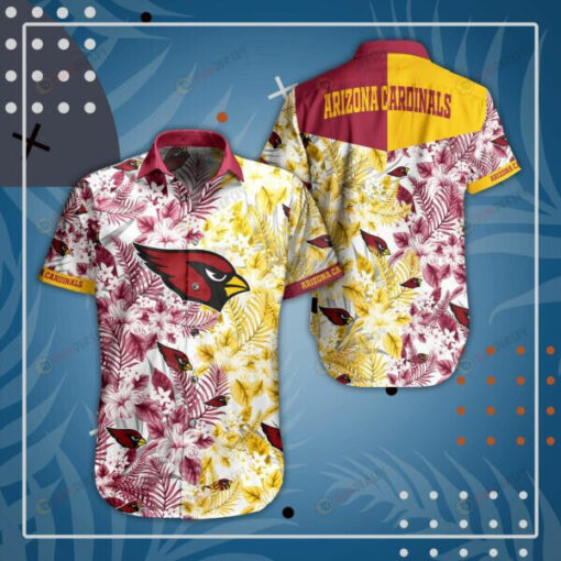Arizona Cardinals Flower Summer ??3D Printed Hawaiian Shirt