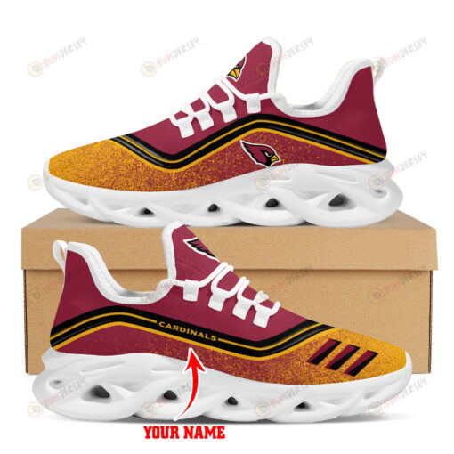 Arizona Cardinals Logo Border Pattern Custom Name 3D Max Soul Sneaker Shoes