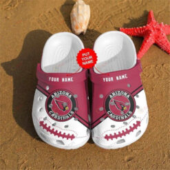 Arizona Cardinals Logo Custom Name Crocs Classic Clogs Shoes In Red White - AOP Clog