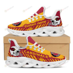 Arizona Cardinals Logo Helmet Pattern Custom Name 3D Max Soul Sneaker Shoes