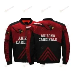 Arizona Cardinals Logo Pattern Bomber Jacket - Red