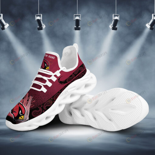 Arizona Cardinals Logo Pattern Custom Name 3D Max Soul Sneaker Shoes