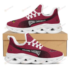 Arizona Cardinals Logo Stripe Pattern 3D Max Soul Sneaker Shoes In Red