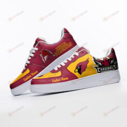 Arizona Cardinals Mascot Logo Pattern Custom Name Air Force 1 Printed