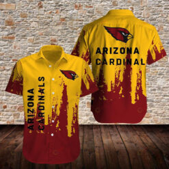 Arizona Cardinals Red And Yellow ??Hawaiian Shirt