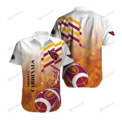 Arizona Cardinals Striped Rugby ??Hawaiian Shirt