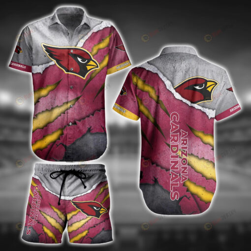 Arizona Cardinals Summer Hawaiian Shirt Set