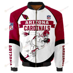 Arizona Cardinals Team Logo Bomber Jacket - Red And White