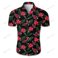 Arizona Cardinals Tropical Flower Curved Hawaiian Shirt