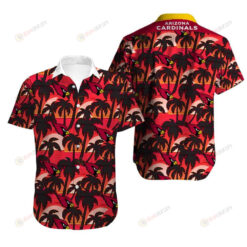 Arizona Cardinals Tropical Tree Curved Hawaiian Shirt