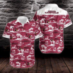 Arizona Cardinals Vintage Curved Hawaiian Shirt